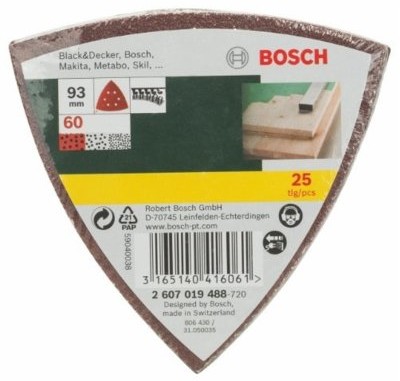 Bosch BOSCH_elektonarzedzia BOSCH_elektonarzedzia Zestaw papierów ściernych Promoline 93 mm 25 elementów)