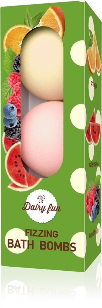 Delia Dairy Fun Musujące Kule do kąpieli Arbuz,Owoce Leśne i Pomarańcza 1op.(3x100g)