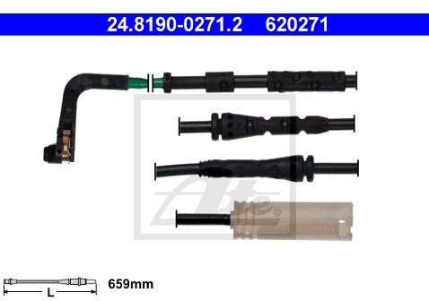 ATE Styk ostrzegwaczy, zużycie okładzin hamulcowych 24.8190-0271.2