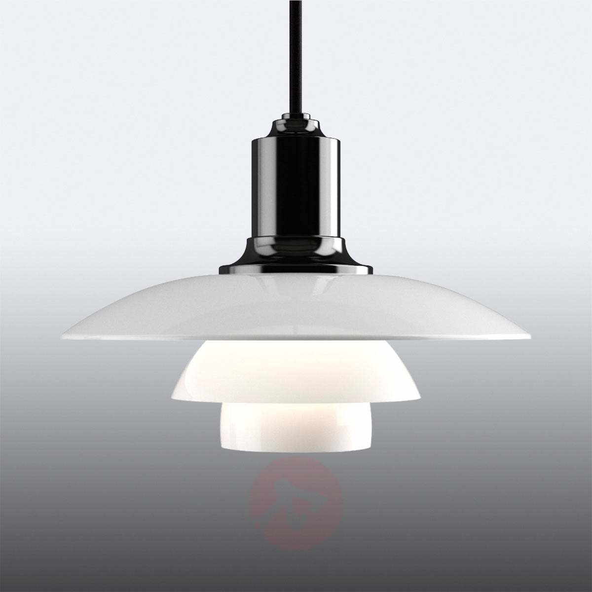 Louis Poulsen PH 2/1 szklana lampa wisząca, czarna