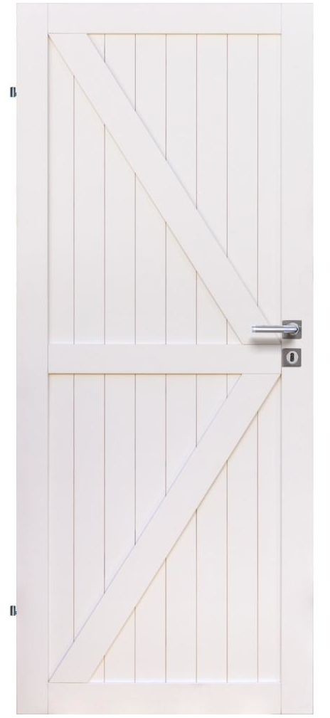 Radex Skrzydło drzwiowe drewniane pełne Village Białe 80 Lewe