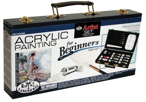 Royal Langnickel Royal & Langnickel zestaw do nauki malarstwa akrylowego dla początkujących, produkt niedostępny w polskiej wersji językowej RSET-ACR3000