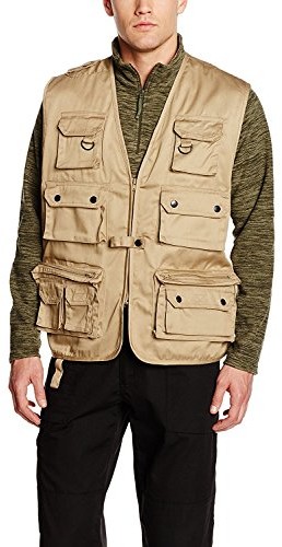 Mil-Tec Polowanie na czas dostawy wynosi około dni roboczych i wędkarzy kamizelka Woodland, khaki, M 10701004-903