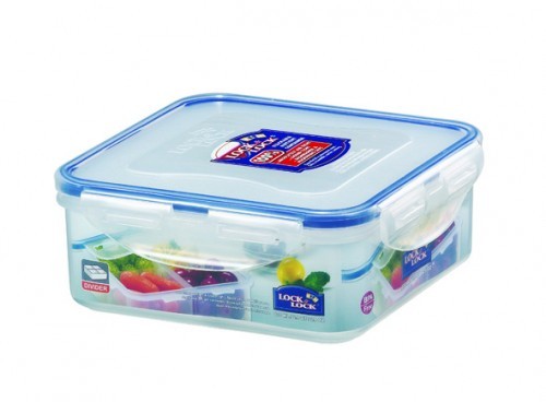 Lock&Lock POJEMNIK KWADRATOWY DZIELONY NA 4 RUCHOME SEKCJE 870ML HPL823C