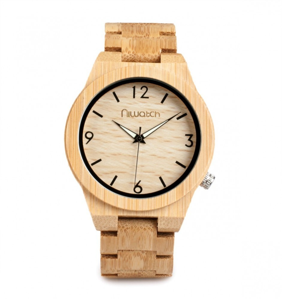 Niwatch Zegarek drewniany BASIC na bransolecie ni015