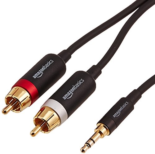 AmazonBasics kabel połączeniowy, wtyczka jack 3,5 mm na 2 wtyczki RCA męskie PBH-19822