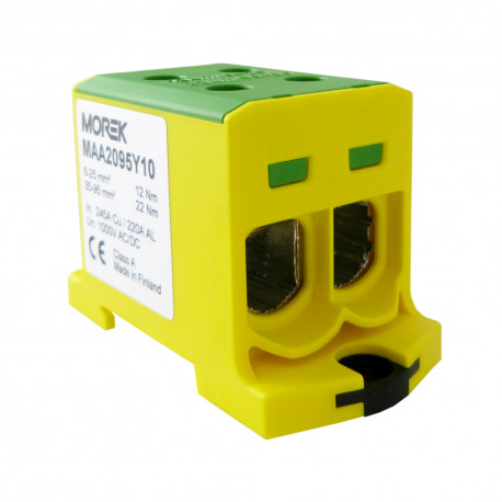 Geberit MOREK szynowa 6-95mm2 żółt-ziel. 4 otwor AL/CU TH35 1P MAA2095Y10 Morek 4139 MAA2095Y10