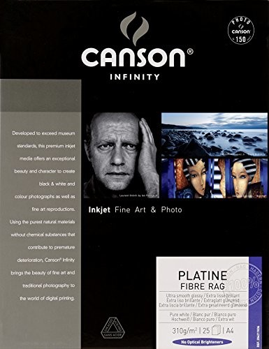 Canson 206211036 Platine Fibre Rag Box, Photo Paper, A4 206211036