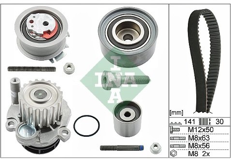 INA Pompa wodna + zestaw paska rozrządu 530 0463 30