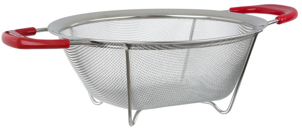 Secret de Gourmet Sitko kuchenne durszlak ze stali nierdzewnej cedzak z rączkami 22,5 cm