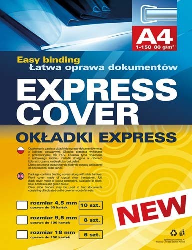 Argo Okładki EXPRESS 4,5 mm Bordowe 10 Szt.