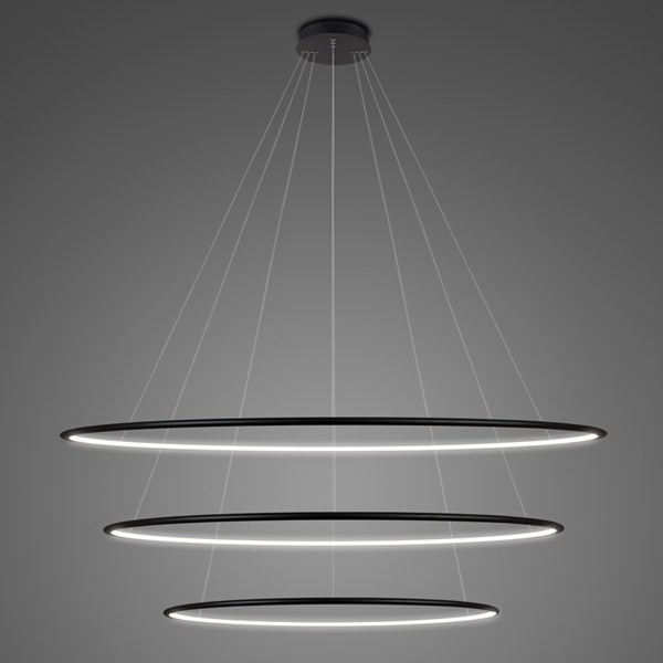 Altavola Design Lampa wisząca Ledowe Okręgi No.3 120 cm in 4k czarna LA075/P_120_in_4k_black