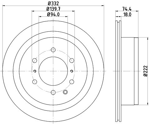 HELLA PAGID Tarcza hamulcowa PAGID 8DD355119-091