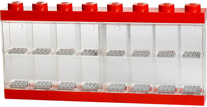 Lego Pojemnik w kolorze czerwonym na figurki - 38,2 x 18,4 x 4,7 cm
