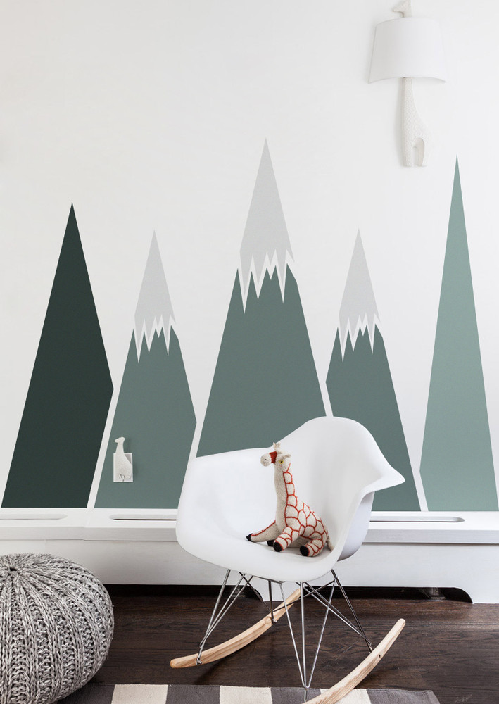 Coloray.pl Naklejki na ścianę Skandynawskie Góry BubbleFree