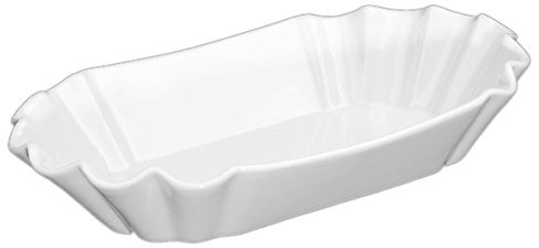 Holst Porzellan Holst SL 105 porcelanowy talerzyk na frytki, 15 cm, o kształcie jednorazowego talerzyka kartonowego, 36 cm SL 120