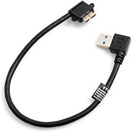 System-S Micro USB 3.0 USB A 3.0 kabel do transmisji danych Kabel do ładowania krótki kabel wtyk kątowy 90 stopni do 26 cm 55004579