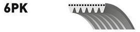 GATES Pasek wieloklinowy 6PK1660