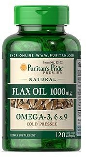 Puritans Pride Olej Lniany 1000mg - 120 kaps