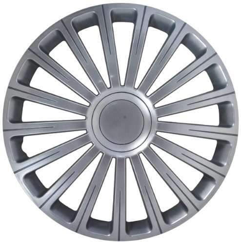 Autostyle Samochód Style Radical Pro kołpaki ozdobne przysłony Radical Srebrny + Stal chromowo-ring  4-częściowy zestaw, 36 cm (14) PP 5064