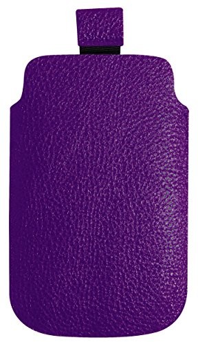 Omenex 688340 etui ochronne ze sztucznej skóry do smartfonów, rozmiar M, fioletowe 688340