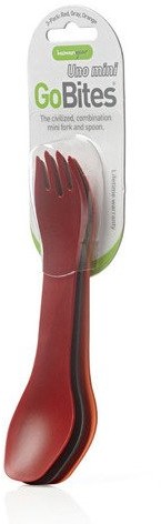 Humangear Zestaw 3sporków Humangear GoBites Uno-Mini - red/gray/orange HG0471