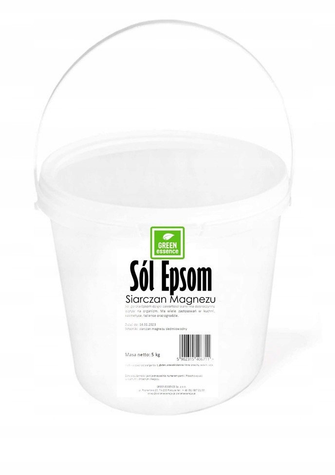 Sól Epsom Siarczan Magnezu gorzka wiaderko 5kg