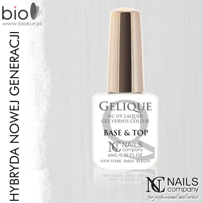 NAILS COMPANY Base&Top Gel Baza i Nabłyszczacz Hybrydowy Nails Company 6 ml BASE GEL