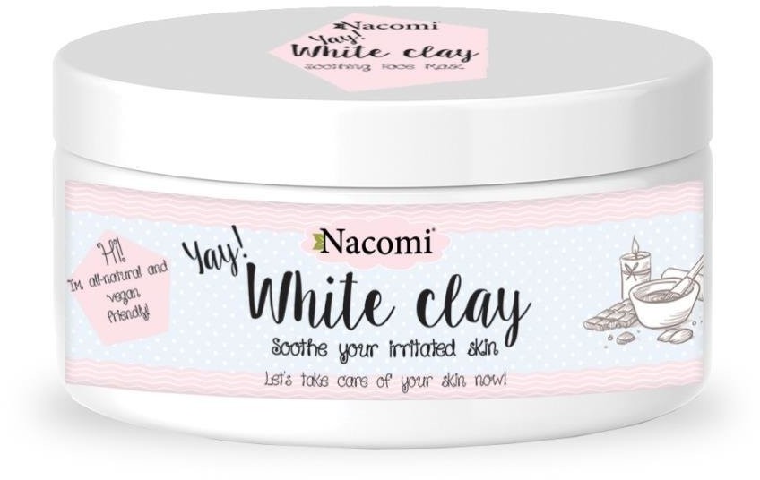 Nacomi White Clay biała glinka nawilżająco-łagodząca 50g