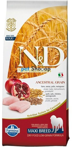 Farmina N&D Low Grain Chicken&Pomegranate Adult Maxi 12 kg