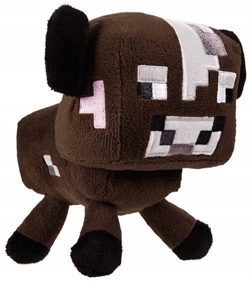 Minecraft Brązowa Krowa Pluszak Maskotka Figurka