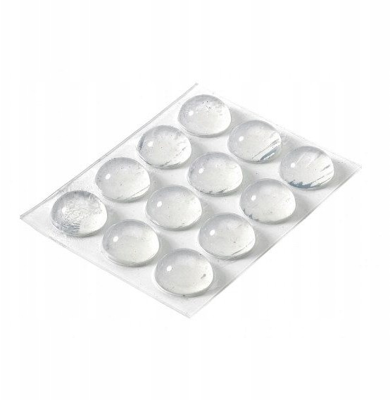 Odbojniki drzwiowe samoprzylepne 16x8 mm 12 szt.