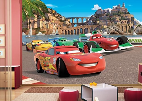 Disney AG Design FTD 2221 Cars, papier foto tapeta 360 x 254 cm 4 części, papier, wielokolorowa, 0,1 x 360 x 254 cm FTD 2221