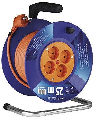 EMOS Emos kabeltro mmel wtyczka 4-krotnie 25 m, Schuko, DG-4ZR db04 1000111.30; hjr-4 A