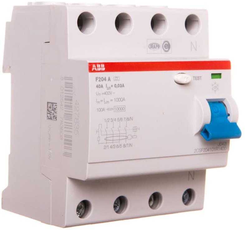 ABB Wyłącznik różnicowopradowy 4P 40A typ A F204 A-40/0,03 2CSF204101R1400 2CSF204101R1400