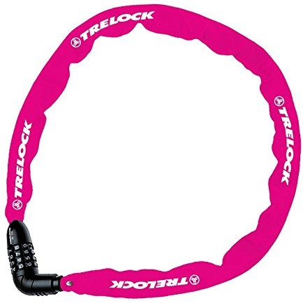 Trelock Składane zapięcie rowerowe kombi łańcuszka 110 cm, 4 MM 8004391_Rose