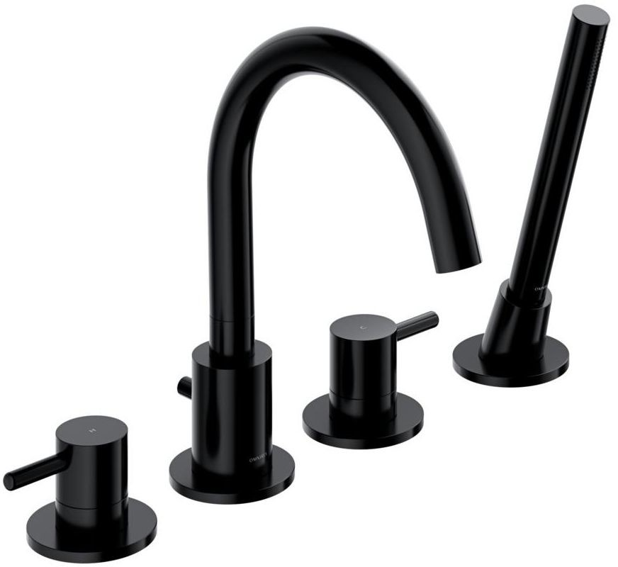 Omnires Bateria wannowa czarna Simplon 4-Otw.