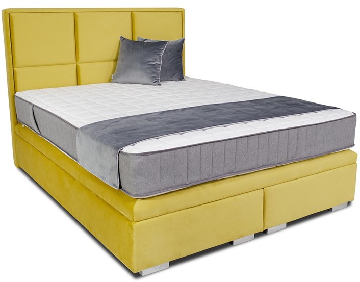 BED DESIGN Łóżko ROCCO DESIGN kontynentalne Rozmiar 140x200 Tkanina Grupa I Pojemnik Z pojemnikiem PS2257