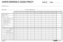 Emeko Tomecki I Płaczek S.k.a Druk Karta ewidencji czasu pracy Zo-95 A5