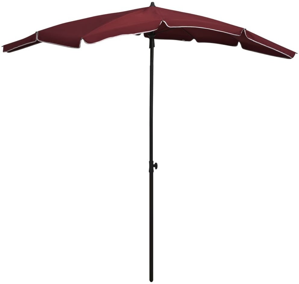 vidaXL Parasol ogrodowy na słupku, 200x130 cm, bordowy 315555