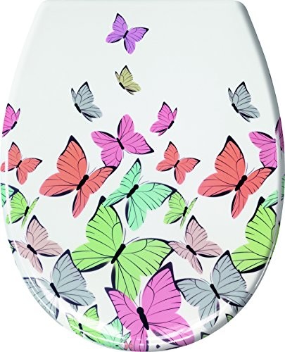 Kleine Wolke 1840148075 deska sedesowa Butterflies, duroplast, multicolor, 37 x 45 x 5 cm 1840148075