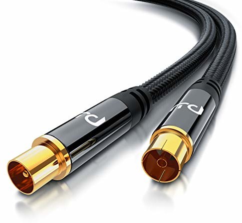 CSL-Computer CSL  2 m HDTV kabel antenowy z Braiding  wtyczka koncentryczna do złącza koaksjalnego  135 dB 75 omów  DVB-T i DVB-T2 DVB-C DVB-S DVB-S2 radio UKW DAB 722304916722