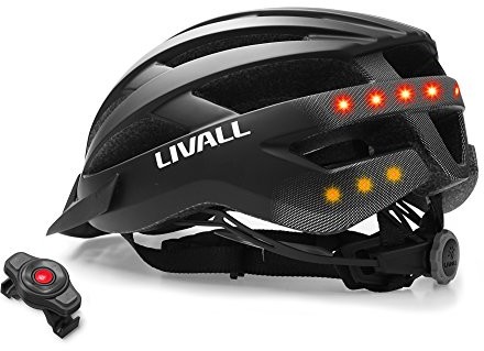 Livall dorośli MT1 muzyki tylne światła kierunkowskaz system nawigacji połączenia telefonicznego i funkcja SOS-kask rowerowy matowa czarna 58 62 cm 32001037
