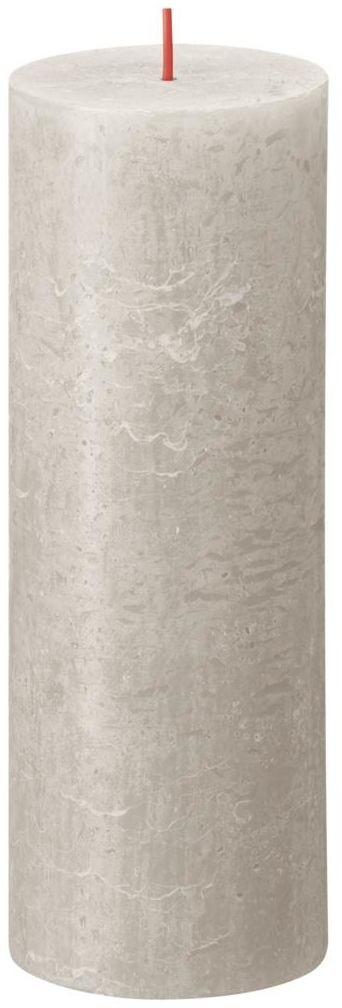 Bolsius Świeca pieńkowa Rustic Shine szara wys. 19 cm