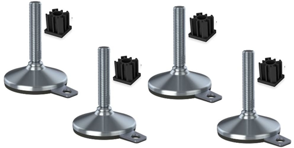 Parnells Stopka ze stali nierdzewnej 20x100x105mm, podkładka i otwór mocujący +