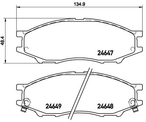 BREMBO Zestaw klocków hamulcowych, hamulce tarczowe P 56 083
