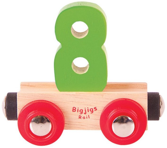 Bigjigs Toys Wagonik cyferka 8