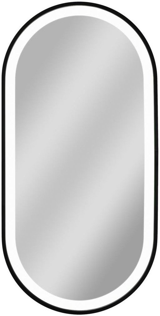 Dubiel Vitrum Lustro z wbudowanym oświetleniem Solaris Black 50 x 100