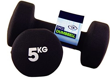 Fitness-Mad Fitness Mad hantli krótkich, z neoprenu, spłaszczonych podłożu, 2 sztuki, 5 FDBELL-5