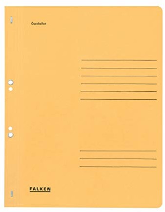 FALKEN Oryginalny zestaw 50 szt. zeszytów z oczkami Made in Germany. Z kartonu z recyklingu z całą przednią pokrywą, zeszyt handlowy i urzędowy do DIN A4 chamois zeszyt kolekcjonerski Niebieski Anioł
